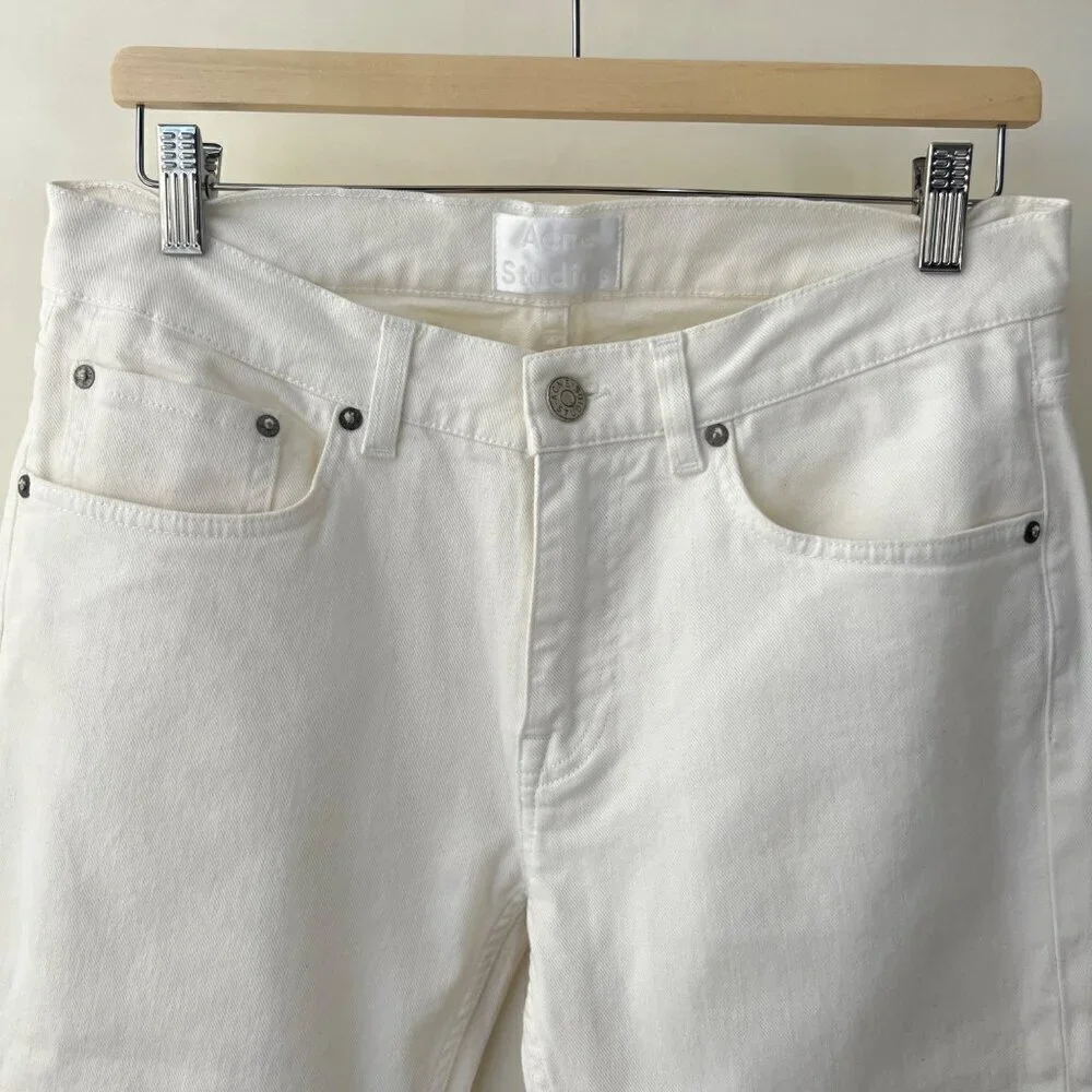 Acne Studio Men Ace slim jeans, White, Size 32/32 K40